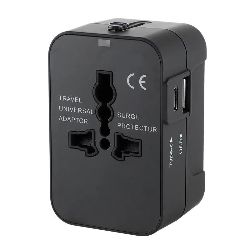 Adaptador de Viagem Universal com Porta USB Dupla